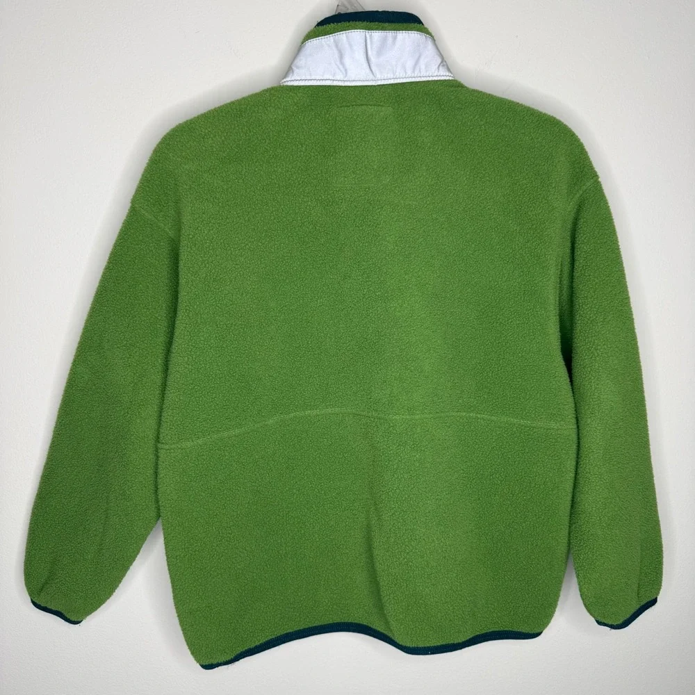 Patagonia Kids Synchilla Quarter‎ Zip Fleece Pullover Green Small 65518 S4